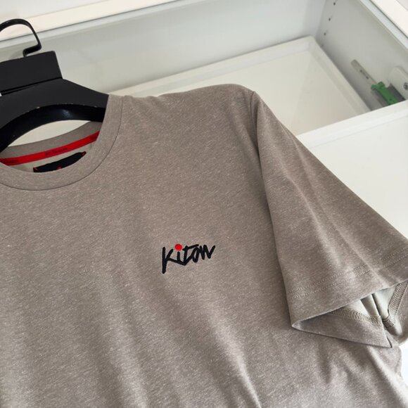 Kiton Brown And Grey Crew Neck Short Sleeve T-Shirt - Picture 5 of 7